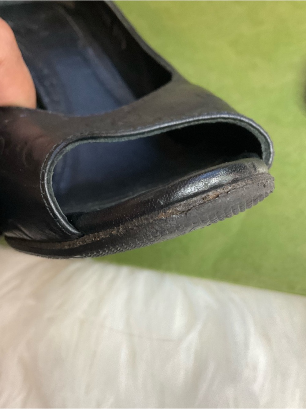 Gucci Black Guccissima Peep-Toe Heels - Picture 11 of 13
